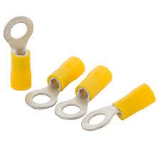 Terminal Aislado Tipo Anillo 6mm Amarillo